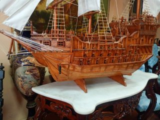 Maqueta barco madera detalles