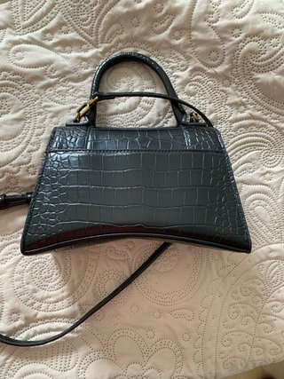 Bolso Balenciaga Negro Cocodrilo Dorado