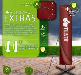 Sombrilla Rectangular Terraza Azul 3m