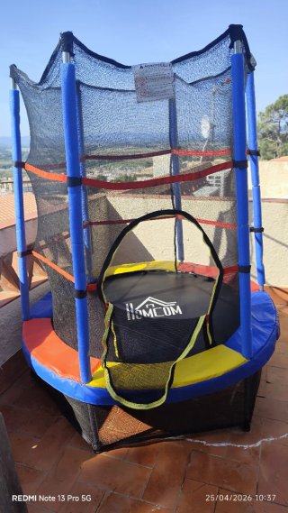 Trampolín infantil 140cm interior/exterior
