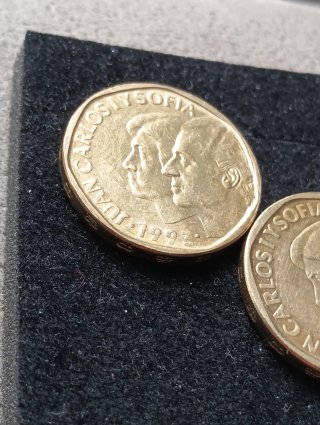 2 Monedas 500 Pesetas Juan Carlos I  1993-1987