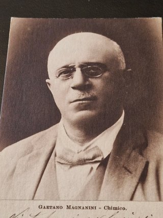 Cartolina storica autografata Gaetano Magnanini