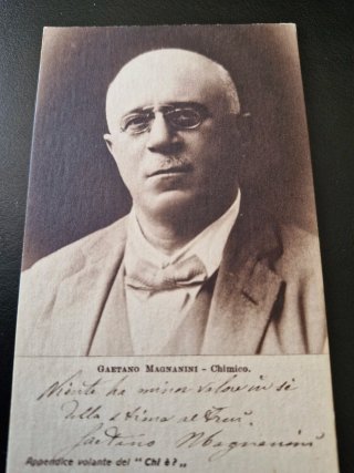 Cartolina storica autografata Gaetano Magnanini