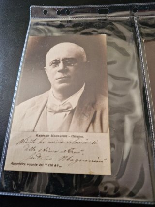 Cartolina storica autografata Gaetano Magnanini