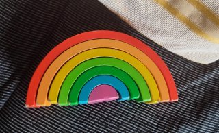Arcoíris de madera para niños y bebes