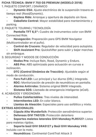 BMW F750GS Premium 2018