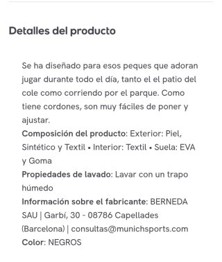 Playeros Munich niño Talla 38