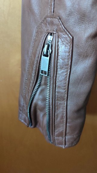 Chaqueta de Piel Marrón Chyston Talla XL pequeña