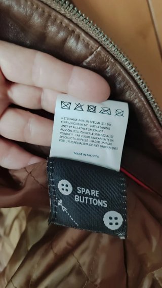 Chaqueta de Piel Marrón Chyston Talla XL pequeña