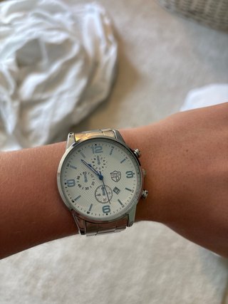 Reloj Plata y Blanco