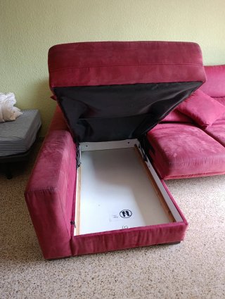Sofá Chaise Longue Extraíble, abatible, reversible