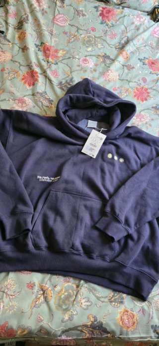 Sudadera Pull and Bear azul con estampado