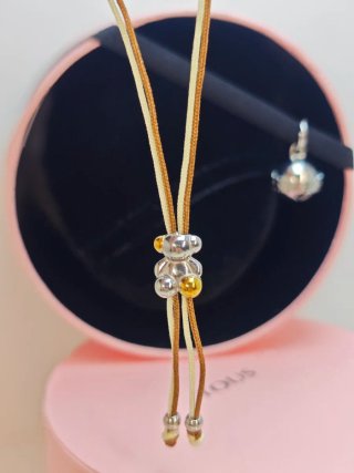 Pulsera TOUS Cuerdas Oso Bold Acero
