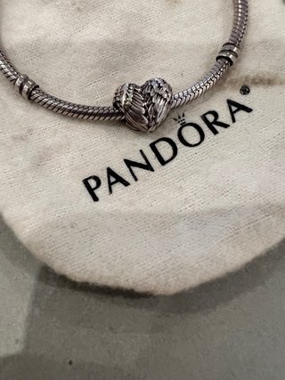Pulsera Pandora Corazón Alas Plata
