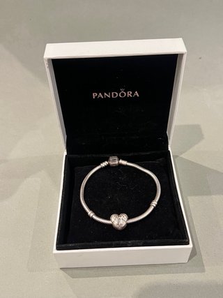 Pulsera Pandora Corazón Alas Plata