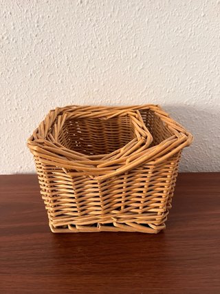 Conjunto 2 cestas mimbre