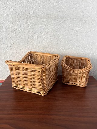 Conjunto 2 cestas mimbre