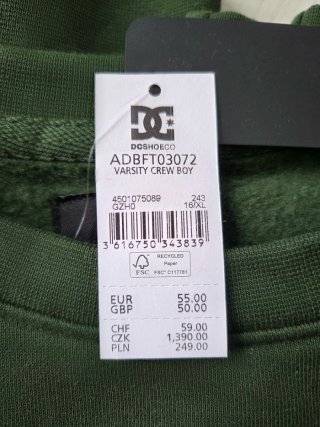 Sudadera DC Shoes verde con logo