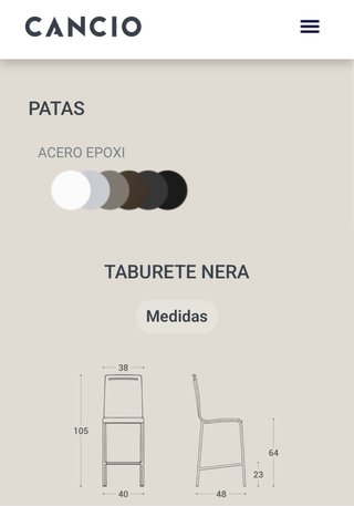 Taburetes altos CANCIO modelo NERA