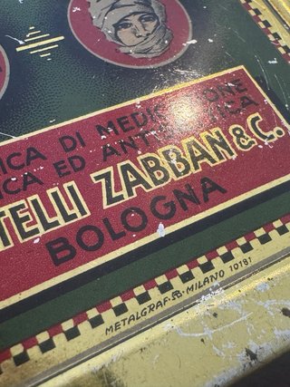 Scatola Latta Vintage Zabban Bologna