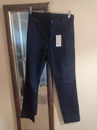 Pantalón Mango Azul Regular Fit
