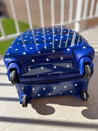 Maleta infantil estrellas azul y blanco