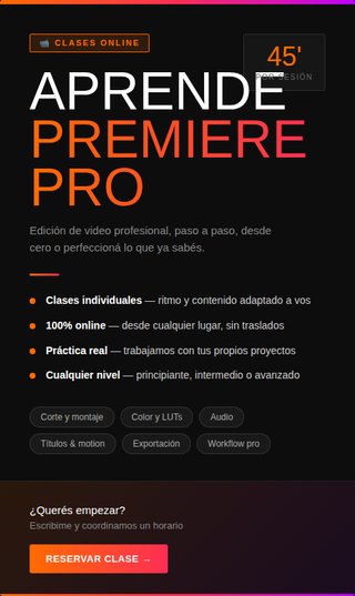 Clases online de Premiere Pro – desde cero