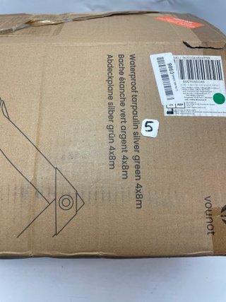Lona Impermeable Vounot 4x8m Verde Plata