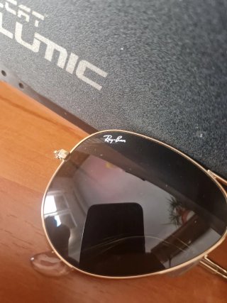 Gafas de Sol Ray-Ban Aviator Doradas Negras
