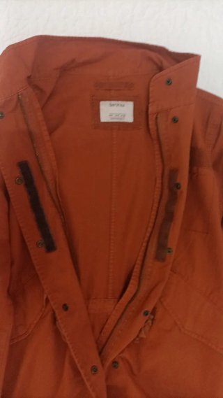 Abrigo parka Naranja Bershka