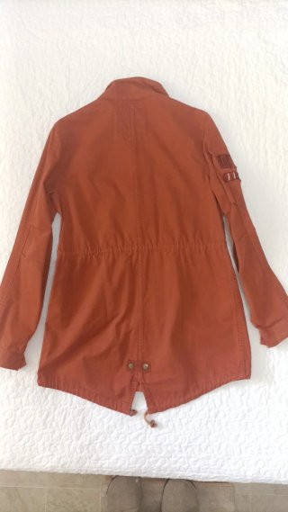 Abrigo parka Naranja Bershka
