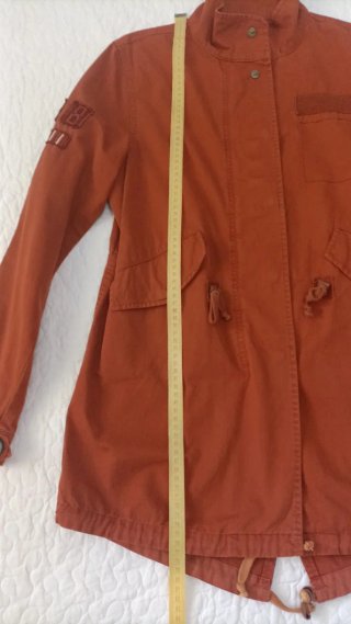 Abrigo parka Naranja Bershka