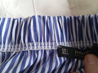 Blusa Zara Rayas Volantes Encaje