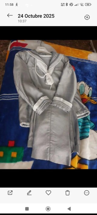 Traje de comunión niño gris