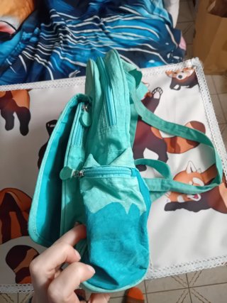 Zaino turchese in tela multitasca
