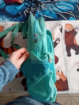 Zaino turchese in tela multitasca