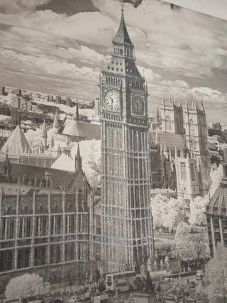 Cuadro Londres Blanco y Negro