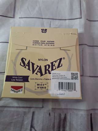 Cuerdas Savarez 520 B Nylon 1 Set GUITARRA CLASICA