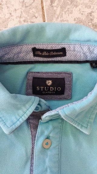 Conjunto Massimo Dutti Pantalón y Polo Azul
