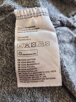Maglia H&M Uomo Grigia Maniche Lunghe XL