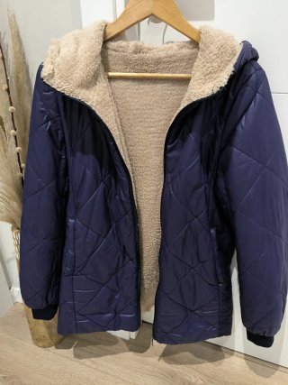 Chaquetón azul 3/4 acolchado