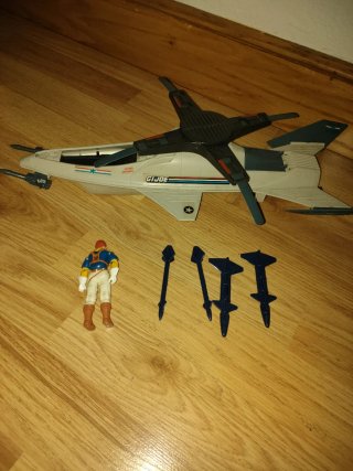 Avión Gijoe con figura y misiles