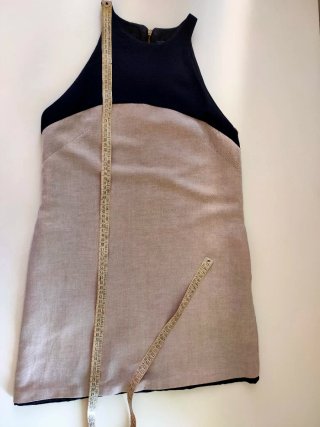 Vestito in lino collo halter