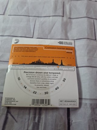Cuerdas Daddario EZ900 85/15 Bronze Acústica