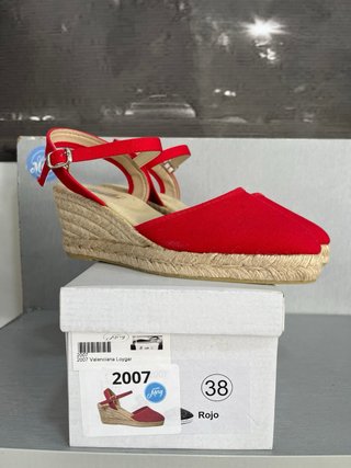 Sandalias cuña rojas talla 38 nuevas