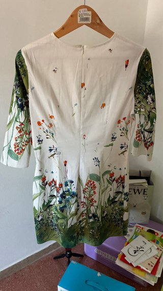 Vestido de Comunión fiesta blanco estampado floral