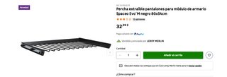 Perchero extraíble para pantalones