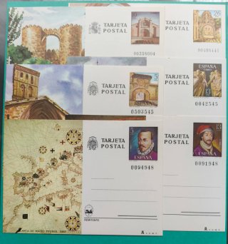 Lote Sellos España Tarjeta Postal