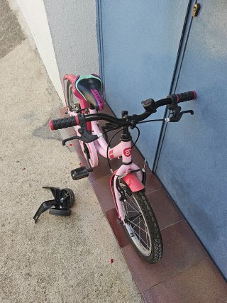 Bicicleta B-Pro 16 Rosa con ruedines