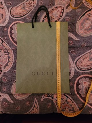 Sacchetto e scatola Gucci verdi